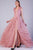 Gatti Nolli Couture - OP-5169 Sequined Deep V-neck A-line Gown Prom Dresses 0 / Pink