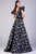 Gatti Nolli Couture - OP-5197 Tiered Flutter Sleeve Print A-Line Gown Evening Dresses