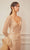Gatti Nolli Couture - OP-5325 Beaded Long Sleeve Sheer Cascade Gown Evening Dresses