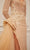 Gatti Nolli Couture - OP-5325 Beaded Long Sleeve Sheer Cascade Gown Evening Dresses