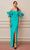 Gatti Nolli Couture - OP-5327 Ruffled Sleeves Off Shoulder Long Dress Evening Dresses 0 / Green