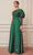Gatti Nolli Couture - OP-5370 Draped Gigot Sleeve A-Line Gown Evening Dresses 0 / Green