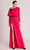 Gatti Nolli Couture - OP5746 Long Sleeve Asymmetric Slit Dress Evening Dresses 0 / Fushia