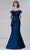 Gia Franco - 12113 Sweetheart Peplum Sheath Gown Mother of the Bride Dresses 8 / Navy