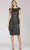 Gia Franco 12170 - Cap Sleeve Short Formal Dress Holiday Dresses 6 / Blacksilver