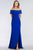 Gia Franco - 12956 Off-Shoulder Sheath Dress with Slit Evening Dresses 8 / Royal
