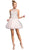 Glittering Illusion Halter Homecoming Dress Homecoming Dresses XXS / Off White
