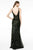 GLS by Gloria - GL1824 Plunging Sequin Fringed Sheath Gown Evening Dresses