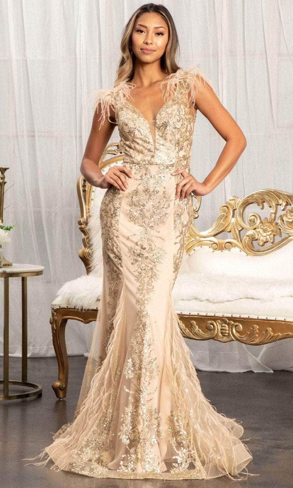 GLS by Gloria GL1983 Prom Dress - Gold | NewYorkDress GLS by Gloria GL1983 Prom Dress - Gold | NewYorkDress