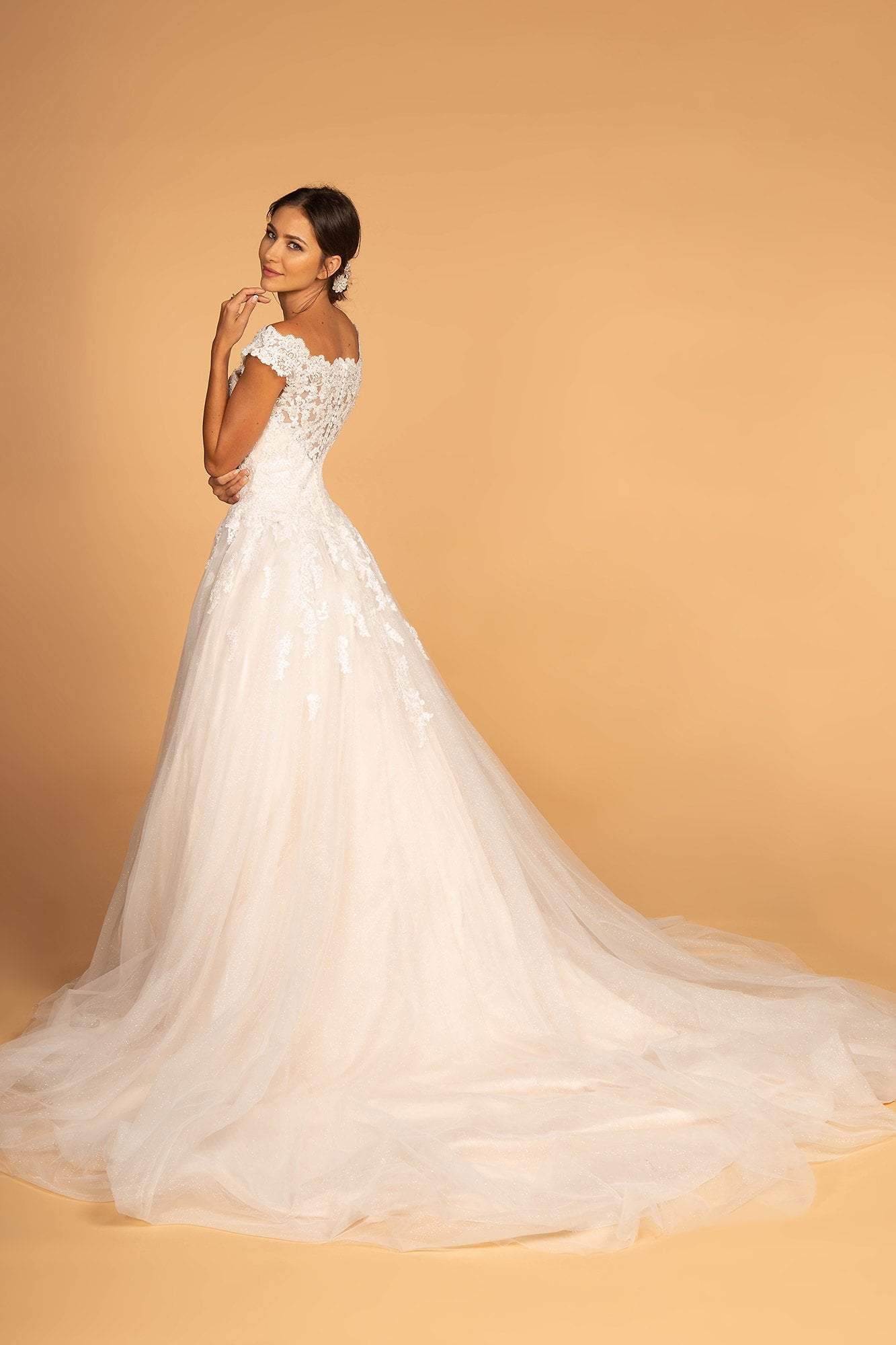 GLS by Gloria - GL2596 Scalloped Bateau Neck Lace Ballgown 3XL / Ivory/Cream - Shop GLS by Gloria Dresses On Couture Candy at CoutureCandy.com GLS by Gloria - GL2596 Scalloped Bateau Neck Lace Ballgown 3XL / Ivory/Cream - Shop GLS by Gloria Dresses On Couture Candy at CoutureCandy.com