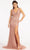 GLS by Gloria GL3008 - Cowl Back Sequin Evening Dress Special Occasion Dress XS / D/Rose