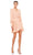 Ieena Duggal - 12514I Long Sleeve Wrap Satin Dress Cocktail Dresses 0 / Salmon