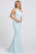 Ieena Duggal - 26266I Asymmetrical Strapped Open Back Gown Prom Dresses 0 / Powder Blue