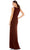 Ieena Duggal - 26513 V-Neck High Leg Slit Fitted Gown Evening Dresses