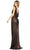 Ieena Duggal 49087 - Metallic Cowl Back Evening Dress Special Occasion Dress