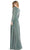 Ieena Duggal - 49088 Long Sleeve High Slit A-Line Dress Evening Dresses