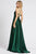 Ieena Duggal - 55278I Satin Gown with High Slit Evening Dresses