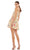 Ieena Duggal - 55430I Ruched Bod Floral Short Dress Holiday Dresses