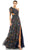 Ieena Duggal 67938 - Asymmetrical Bow Appliqué Prom Dress Special Occasion Dress 0 / Navy/Multi