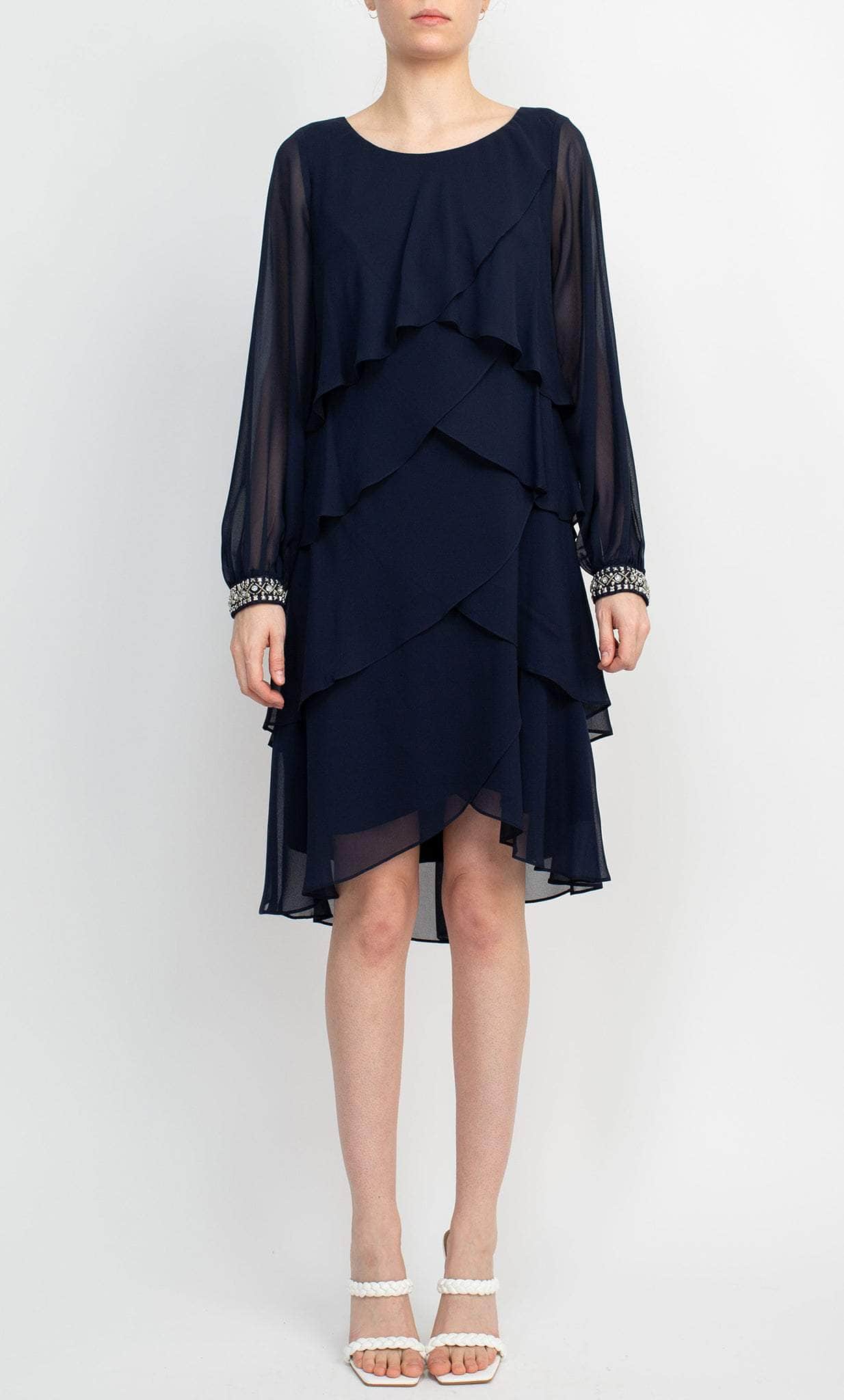 Ignite Evenings IG9170378 - Ruffled Sheath Cocktail Dress Ignite Evenings IG9170378 - Ruffled Sheath Cocktail Dress