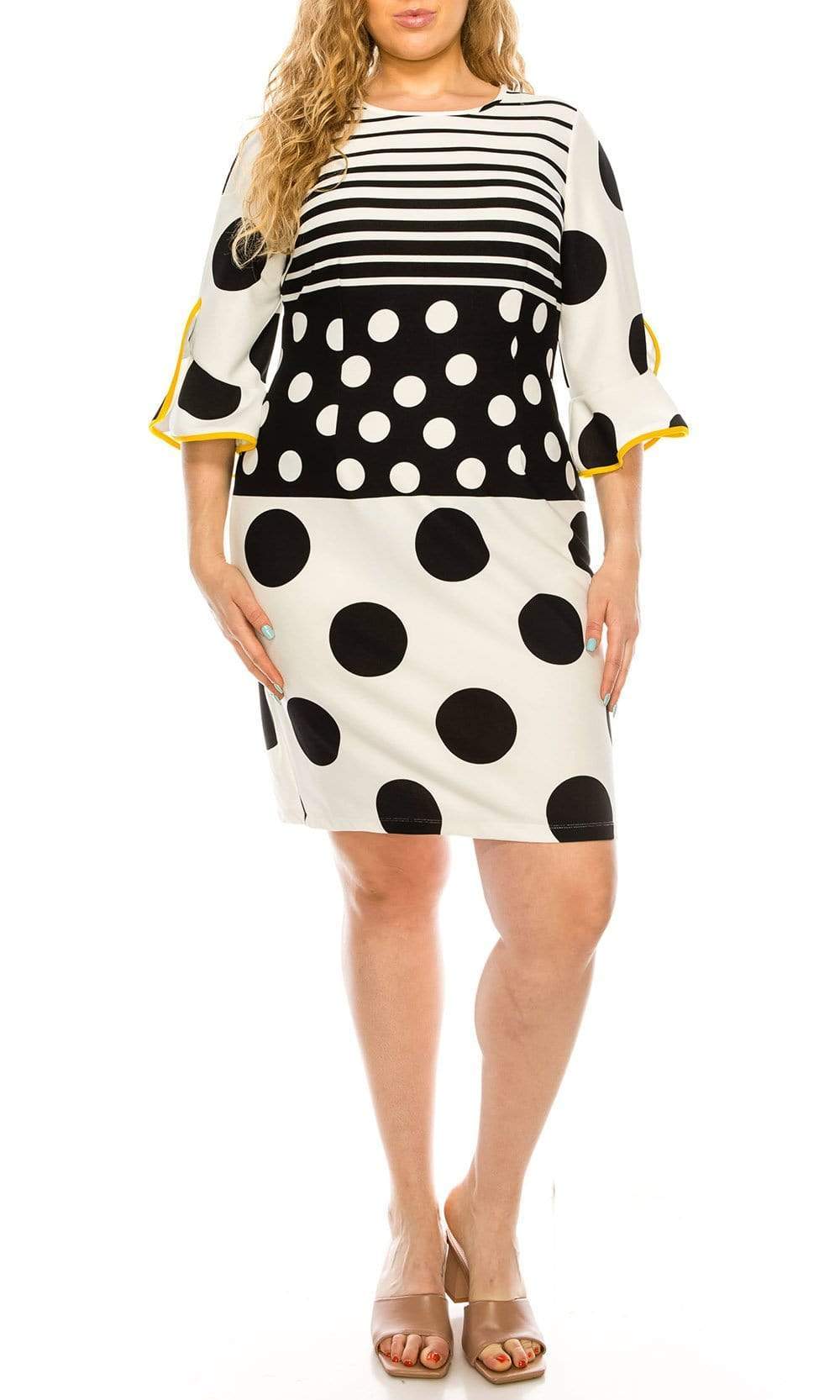 ILE Clothing - SCP1082 Polka Dots Sheath Short Dress Couture Candy ILE Clothing - SCP1082 Polka Dots Sheath Short Dress Couture Candy