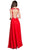 Illusion Back Long A-Line Prom Dress Dress