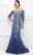 Ivonne D 118D07W - Lace Trumpet Evening Gown Special Occasion Dress 16W / Navy