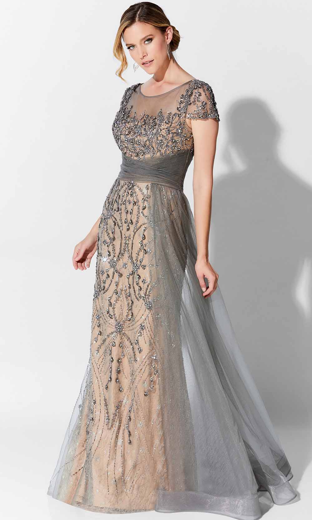 Ivonne D 122D62 - Beaded Tulle Sheath Mother of the Bride Gown 16 / Charcoal/Nude - Shop Ivonne D dresses on Couture Candy at CoutureCandy.com Ivonne D 122D62 - Beaded Tulle Sheath Mother of the Bride Gown 16 / Charcoal/Nude - Shop Ivonne D dresses on Couture Candy at CoutureCandy.com