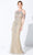 Ivonne D by Mon Cheri - 220D35 Beaded Halter Gown Mother of the Bride Dresses 4 / Silver/Nude