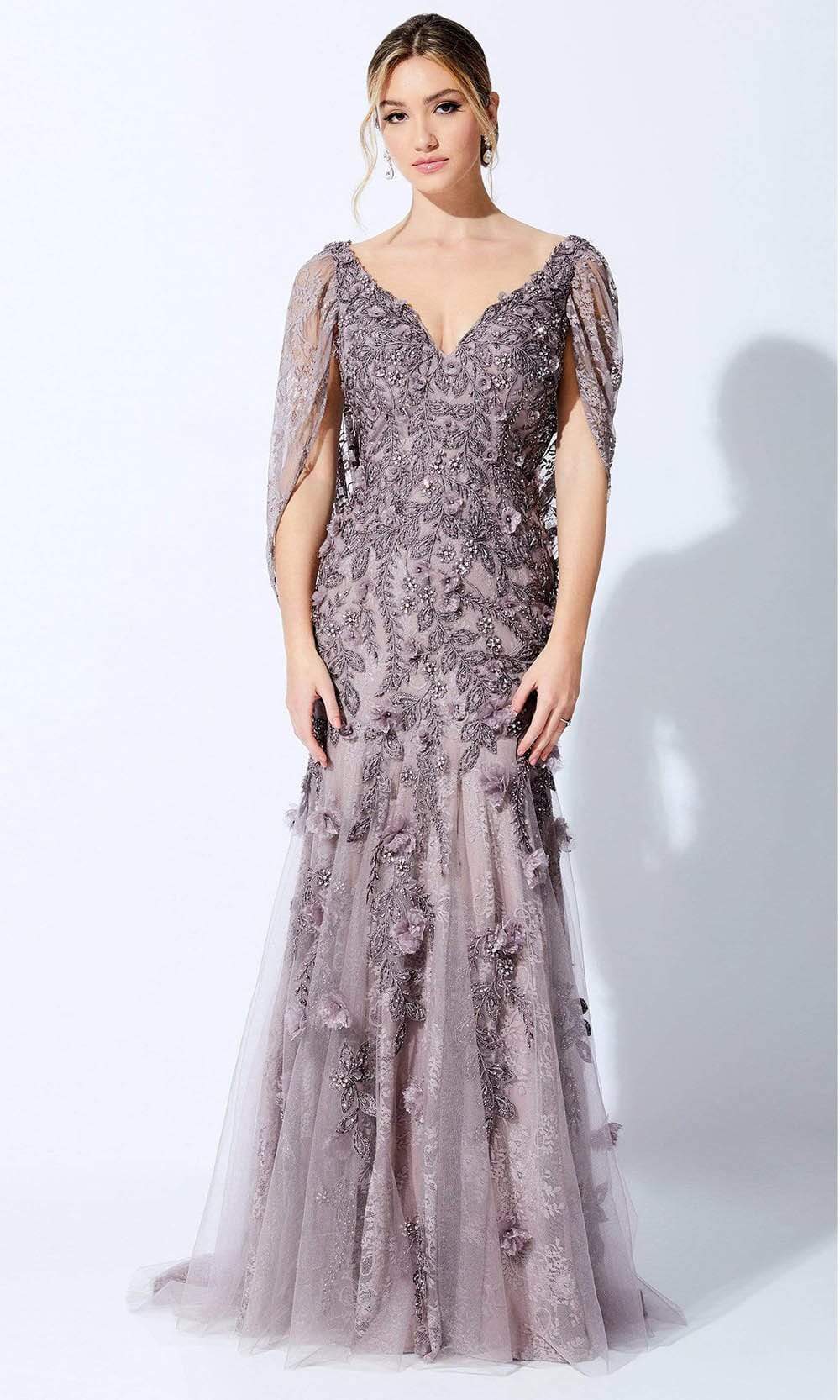 Ivonne D by Mon Cheri - 221D41 V-Neck Fit and Flare Evening Dress 4 / Mink - Shop Ivonne D Dresses On Couture Candy at CoutureCandy.com Ivonne D by Mon Cheri - 221D41 V-Neck Fit and Flare Evening Dress 4 / Mink - Shop Ivonne D Dresses On Couture Candy at CoutureCandy.com