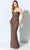 Ivonne D for Mon Cheri ID908 - Beaded Tulle Evening Gown Special Occasion Dress 4 / Mocha