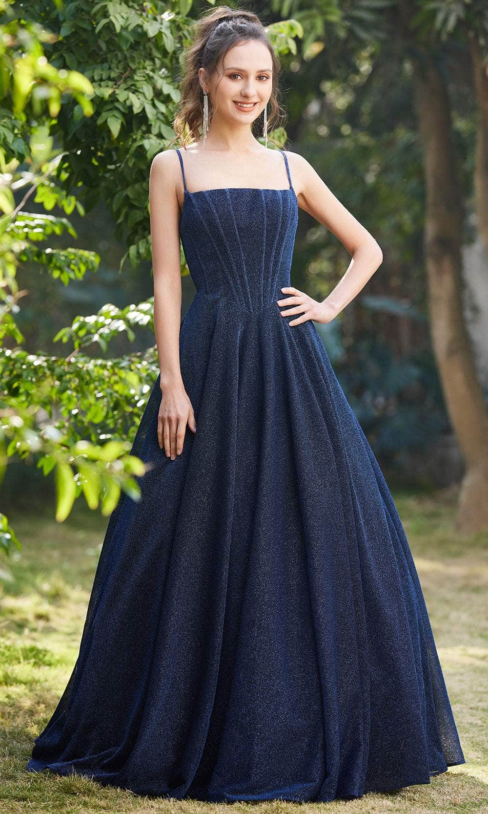 sleeveless a line maxi dress Sleeveless Tulle A-Line Maxi Dress