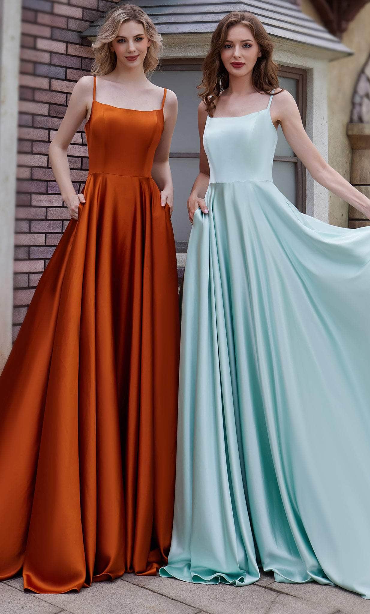 J'Adore Dresses J22018 - Scoop Neck Satin Evening Dress Couture Candy J'Adore Dresses J22018 - Scoop Neck Satin Evening Dress Couture Candy