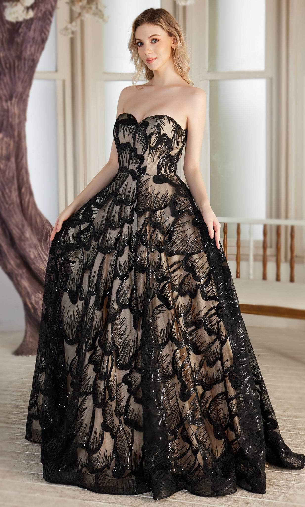 J'Adore Dresses J22049 - Strapless Embellished Evening Gown J'Adore Dresses J22049 - Strapless Embellished Evening Gown