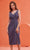 J'Adore Dresses J22065 - Sleeveless Surplice Midi Dress Special Occasion Dress 2 / Steel Blue
