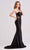 J'Adore - J15031 Cowl Sweetheart Satin Dress Evening Dresses 2 / Black