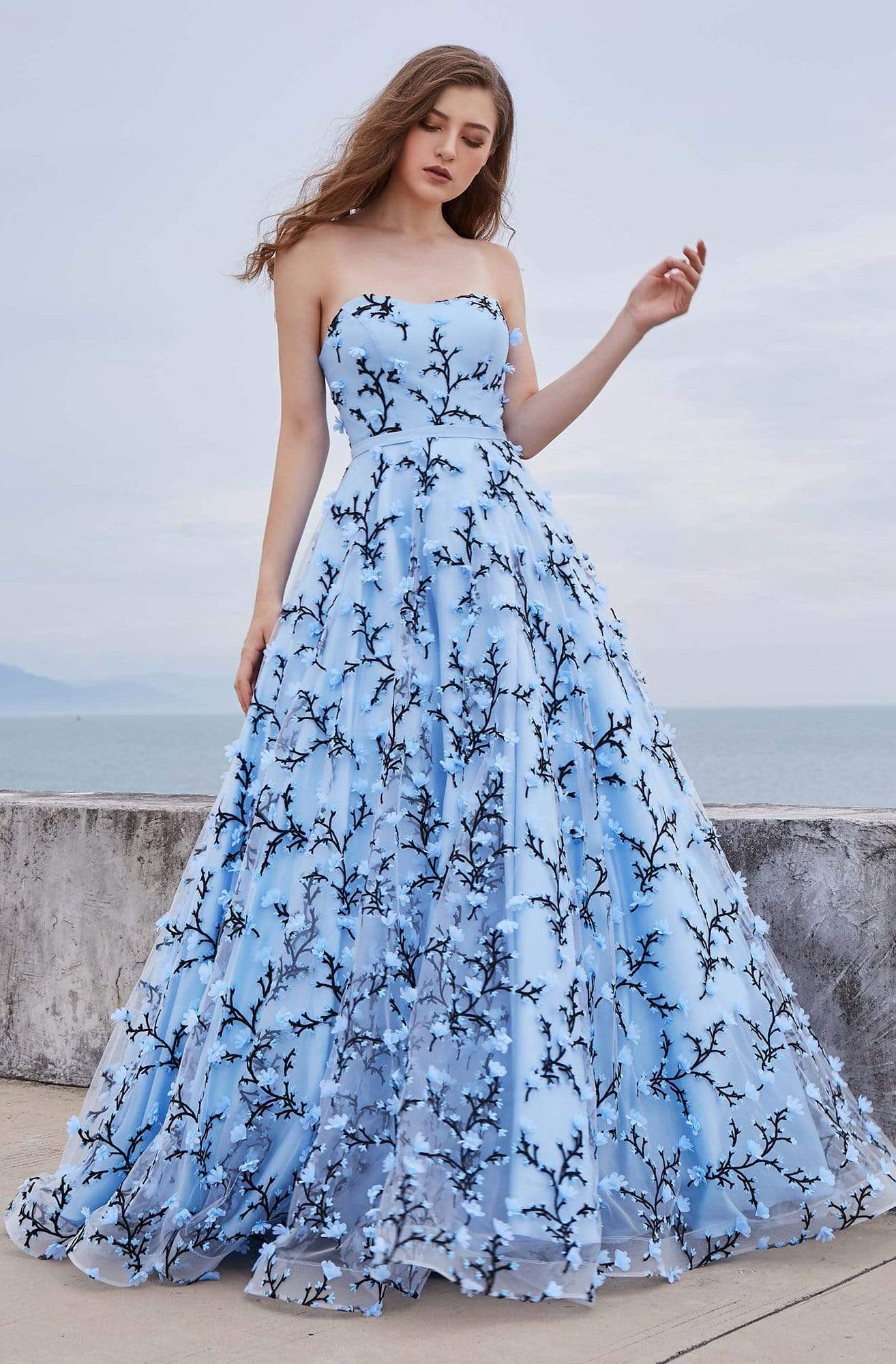 J'Adore Dresses - J16002 Floral Applique Sweetheart Ballgown Couture Candy J'Adore Dresses - J16002 Floral Applique Sweetheart Ballgown Couture Candy
