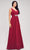 J'Adore - J17042 Pleated V Neck A-Line Dress Special Occasion Dress