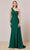 J'Adore - J18015 Asymmetric Neck Trumpet Dress Special Occasion Dress 2 / Emerald
