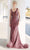 J'Adore - J19012 Sleeveless Textured Sheath Long Gown Evening Dresses 2 / Wine