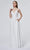 J'Adore - J19025 Flowy V Neck A-line Dress Special Occasion Dress 2 / Ivory
