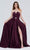 J'Adore - J20002 Brooch-Accent Satin Gown Special Occasion Dress 2 / Plum