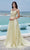 J'Adore - J20006 Lace Applique Corset Gown Special Occasion Dress 2 / Yellow