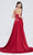 J'Adore - J20010 Deep V-Neck Satin A-Line Dress Special Occasion Dress