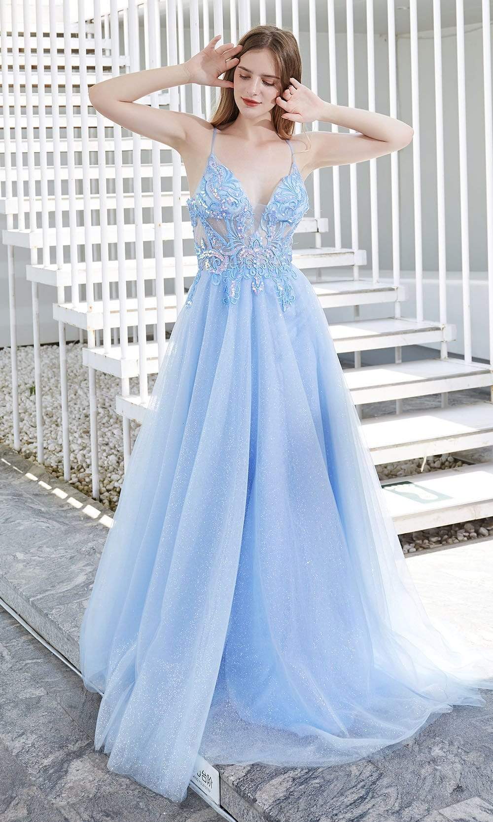 J'Adore Dresses - J20031 Sleeveless Corset Tulle Dress Couture Candy J'Adore Dresses - J20031 Sleeveless Corset Tulle Dress Couture Candy
