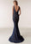 Jasz Couture - 6287 Beaded Lace Deep V-neck Sheath Dress Special Occasion Dress
