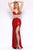 Jasz Couture - 7147 Embellished Sweetheart Sheath Dress Prom Dresses 000 / Red