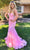 Jasz Couture 7403 - Floral Strapless Dress Special Occasion Dress 000 / Pink