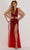 Jasz Couture 7415 - Embellished V-Neck Evening Dress Special Occasion Dress 000 / Red