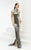 Jasz Couture - Halter Sequined Long Gown 5933 Special Occasion Dress 0 / Silver